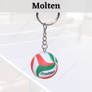 Cute Leather Volleyball Keychain Sports Fans Souvenir Ball Ring (Ready Stock)
