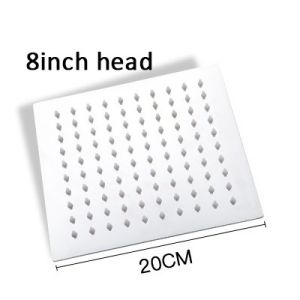 6 8 10 12 Inch Ultra Thin 201 Stainless Steel Rain Shower Head Square