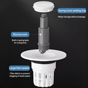 Anti-odor Mesh Basin Sensitive Pressure Easy and Convenient Installation Bouncing Core