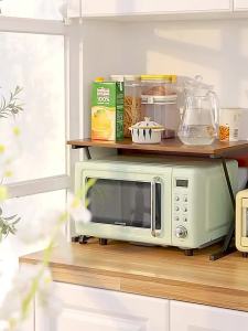 Multi-Layer Floor Kitchen Rack with Microwave Shelf    Storage Organizer for Oven Supplies Seasonings    Multi-Tier Kitchen Shelf for Microwave and Kitchen Items