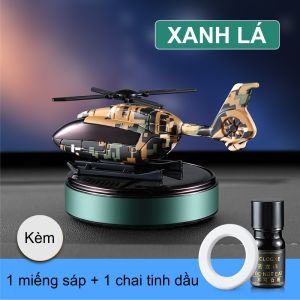 Tinh dầu thơm trang trí táp lô xe hơi ô tô mô hình trực thăng CM quay bằng năng lượng mặt trời