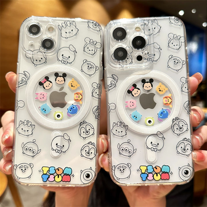 Cute Disneys TSUM TSUM Mickey Mouse Donald Chip Dale Winnie Magsafe