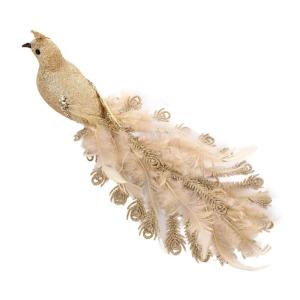 Realistic Artificial Peacocks Bird Decoration With Clip For Festival Wreaths Garlands And Floral Arrangements