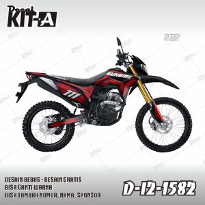 Decal Crf 150L Dekal Sticker Crf 150 L Striping Stiker Crf 150 L VARIAN CRF MERAH hitam crome doffD-I2-728 D-I2-1541 D-I2-1582