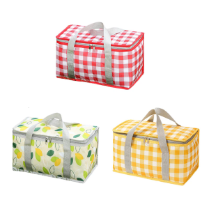 Reusable Beach Coolers Bag Insulated Picnic Basket Coolers Bag Carriers Insulated Bags for Camping Meal Delivery