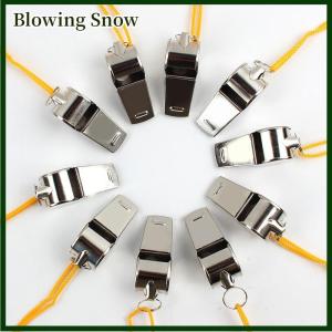 Blowing นกหวีดโลหะสำหรับผู้ตัดสินกีฬารักบี้สแตนเลสนกหวีดฟุตบอลบาสเก็ตบอลปาร์ตี้การฝึกเชียร์ลีดเดอร์โรงเรียน