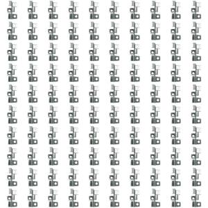 100Pieces Practical Deck Clip Stainlesses Steel Fasteners for Terraces Deck Boards Includes Screws and Bit Designs