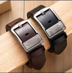 Gesper Tali Ikat Pinggang Kulit Pria Distro  Impor Import Sabuk Celana Peria Laki Laki Cowo Cowok Dewasa Panjang Tali Pingang Keren Gaul Kekinan Formal Casual Kerja Kantor Sekolah Men Fashion Belt Polos Terbaru - Hitam