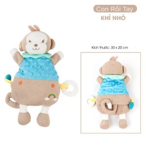 Đồ Chơi Thú Nhồi Bông Rối Tay Cho Bé Sơ Sinh Kèm Gặm Nướu Lục Lạc Vui Tai Chất Liệu Tự Nhiên An Toàn Với Da Bé Gtoys