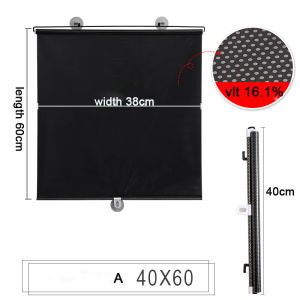 LeY Xuan WEFILM Sunshade Roller Blinds Suction Cup Blackout Sunshade Curtains Shading Roller Blinds for living room Car Bedroom Kitchen Office Free-Perforated Window Curtain