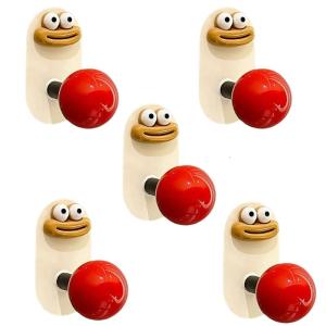 5pcs Plastic Bathroom Hooks for Towels and Accessories Clothes Hangers with Strong Load Capacity Plastic Hanging Hook