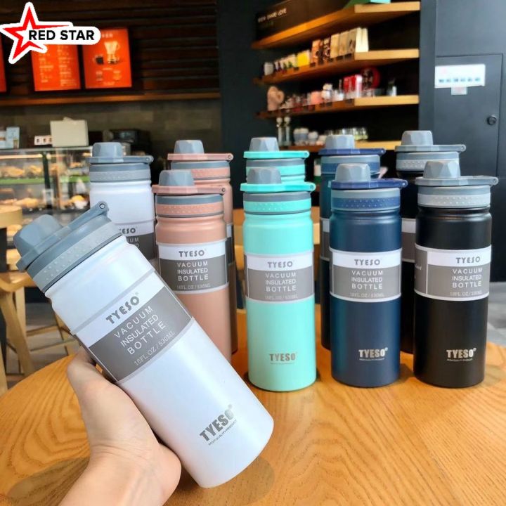 Red Star 800ml Insulated Tumbler Water Bottle Hot And Cold Stainless Steel Vacuum Thermos