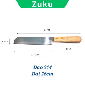 Dao thái thịt gọt hoa quả JinLi inox không gỉ sáng bóng cán gỗ sắc bén