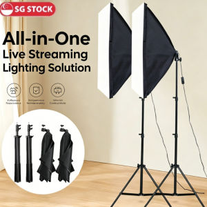 Softbox Lighting Kit 2PCS 50x70cm Professional Photo Studio Photography Light Equipment with Bulb