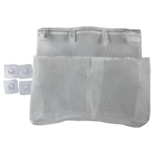 Double Layer Bath Accessory Holder Storage Net With Efficient Drain Holes Includes Fasteners for Shower Bathroom