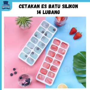 Cetakan Es Batu Silikon 14 Kotak Food Grade / Ice Cube Tray Jeli Coklat Yogurt Es Anti Pecah