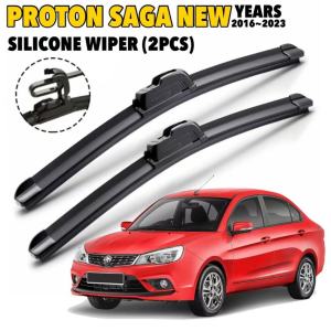 【2Pcs】Proton Saga Front Windscreen Wiper Saga New Years 2016~2023 Saga Silicone Soft Wiper Windshield Wiper Saga Wiper SF17 SF22