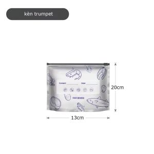 Combo 10 Túi zip quản thực phẩm giữ đồ tươi sống tốt hơncó khoá tiện lợicó thể tái sử dụng -LUMBL