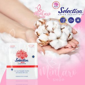 SELECTION Kapas Kotak Pembersih Wajah 50 gr || Kapas Kecantikan Pembersih Make Up || Facial Cotton