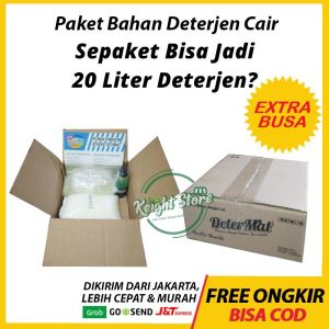 DeterMat Extra Paket Deterjen Cair Hemat Laundry Mesin Cuci Wangi Lembut Sabun Baju Pakaian Bersih