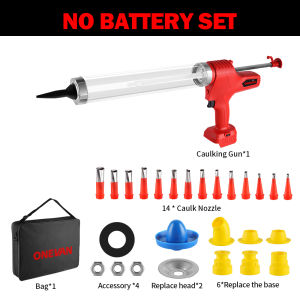 ONEVAN 600ML Cordless Glue Tool 6 Speed Electric Caulking Tool Portable Glass Hard Rubber Sealant Tool Power Tool For Makita 18v Battery
