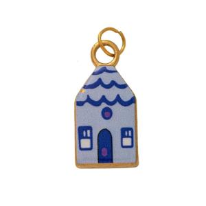 Stainless Steel Oval Pendant with Handcrafted Painting Handmade Making Component Elegant Accessories