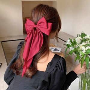 🔥IVY fashion Korea Elegant Long Bow Hairpin Large Ribbon Hair Clip  Headdresses Summer Girls Princess Bow Hair Clips