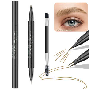 Waterproof Dual-Ended Eyebrow Pencil Smudge-Proof Two Fork Tip Natural Long Lasting Professional Cosmetic Eyebrows Makeup