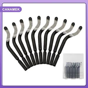 【CANAMEK】 Deburring Tool With 10 Steel Blades 360 Degree Rotary Head Deburring Tool For Metal Resin Plastic 3D Printing Wood