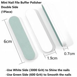 BBD Nail File Professional Double Sided Mini Shine Nail Buffer Block Nail Polish File 600/3000 Grit Polisher Manicure & Pedicure 美甲双面指甲打磨抛光条