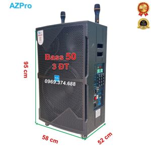 Loa kéo Bluetooth chính hãng AZPROAZ-18-DBass 50-3 đường tiếngthùng gỗCông suất khủngMic Sét tần số-Pin sạcHàng nhập khẩu
