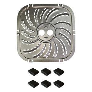 Square Air Fryers Pad Metal Liners Nonstick Cooking Accessory Air Fryers Grilling Plate Suitable for 6QT Air Fryers