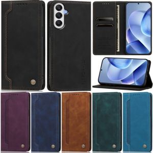 Luxury Business Case For Samsung Galaxy A18 A08 A17 A26 A16 A07 A06 A55 A35 A05S A15 A25 A24 A54 A34 A14 A04E A05 Stand Wallet Phone Cover Cases