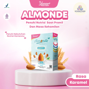 ALMONDE PREMIUM ALMOND Susu Almond Milk Yummys | Asi Booster | Untuk Program Hamil Hingga Usia Kehamilan 6 bulan | Kandungan Asam Folat | Almond Premium