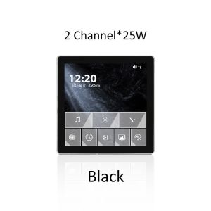 4inch Bluetooth Wall Amplifier Touch Screen Mini Stereo Amp Home Theater Sound System Audio Single piece Support Fm Radio Aux TF card for Residential Hotel