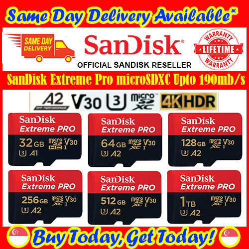 [Same Day Delivery Available*] SanDisk Extreme Pro microSD Card 32GB ...