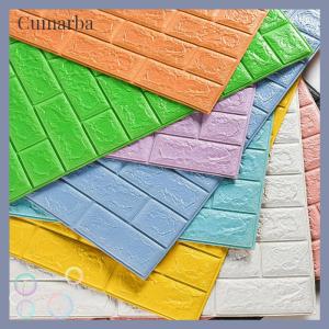 [Cumarba] 35x38.5cm 3D Retro Self-adhesive Foam Brick Wall Stickers Waterproof Anti-collision Bedroom Decoration Renovated Wall Sticker