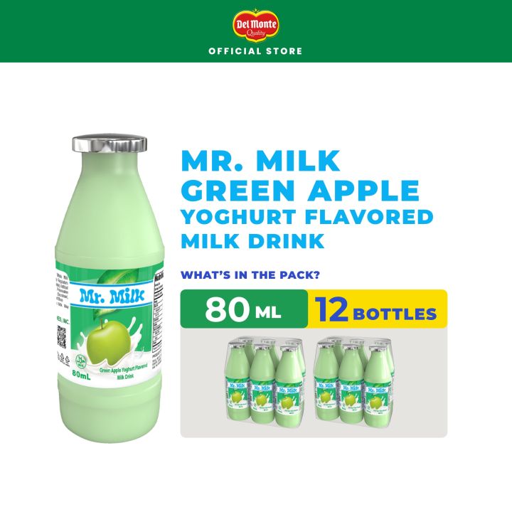 MR. MILK Green Apple Yoghurt Flavored Milk Drink that Kids Love - 80ml ...