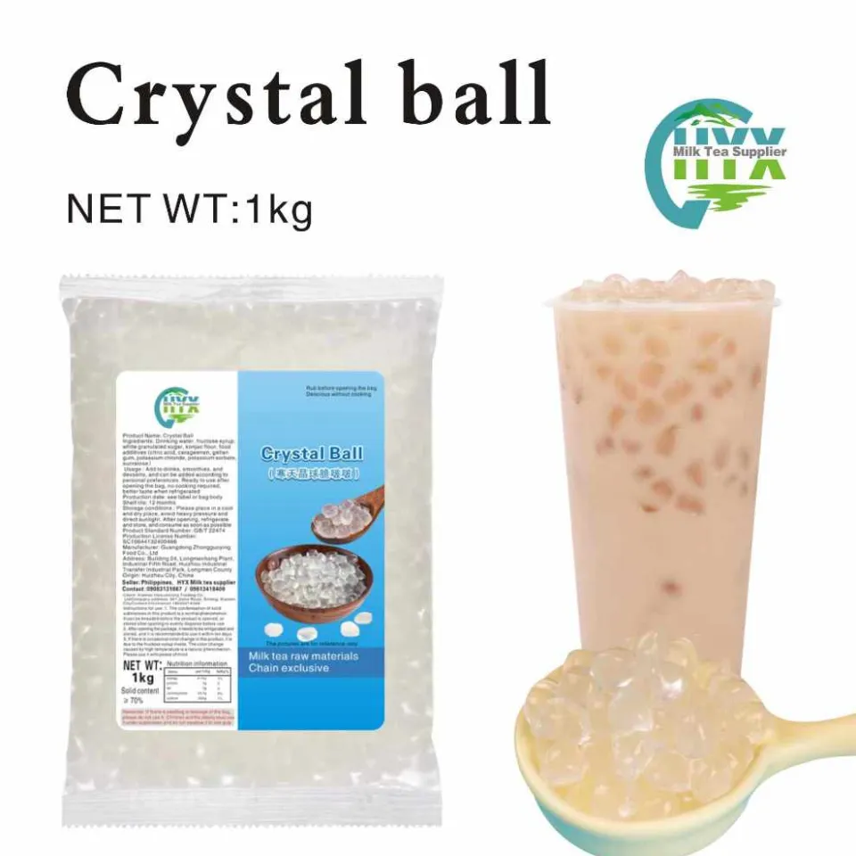 HYX CRYSTAL BALL 1KG PACK SINKERS FOR MILKTEA, FRUIT TEA AND OTHER DRINKS  AND BEVERAGES