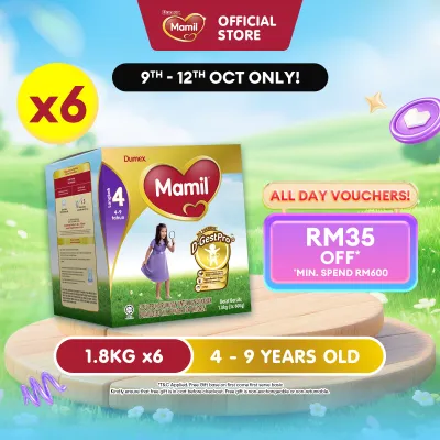 Mamil Step 4 Growing Up Milk Formula 4 - 9 years 1.8kg x 6
