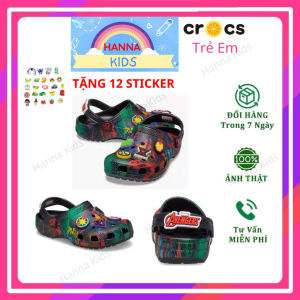 Dép Cross Classic Siêu Nhân MARVEL AVENGERS cho bé trai trẻ em nam HannaKids Sục Cros giày xục Cros Clog Kid Size 27 28