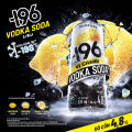 [SALE 25.5] [HSD: 28/08/2025] Thùng 24 Lon -196 Vodka Soda Vị Chanh (320ml/lon) - Nồng độ cồn 4.8%. 