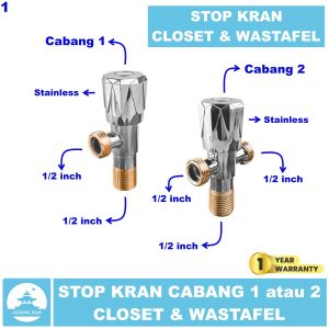 Stop Kran 1/2 inch Wastafel Closet Cebok Toilet Kloset Shower Cabang 1 2 Stop Keran T Toilet Diamond