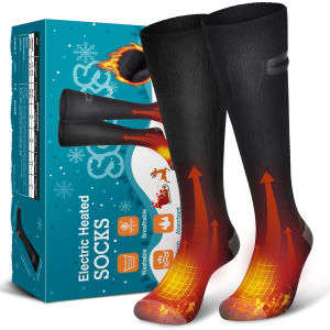 Heated Thermal Socks Electric USB Rechargeable Heated Therapy Leggings Skiing Socks for Winter Sports Warm Foot Sports Socks Camping