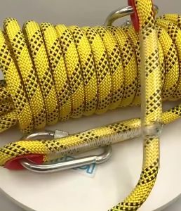 Static Utility Rope Safety Rope Climbing Rappelling Rescue Escape 10m with Carabiners