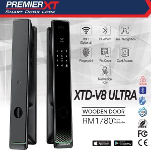PREMIERXT XTD-V8 ULTRA Smart Door Lock (For Wooden Door)