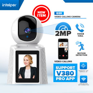V380 Q20 2MP WiFi CCTV Camera With Display Screen Use Video Calling Camera With Motion Detection Two-Way Audio Up To 128GB Storage CCTV Camera
