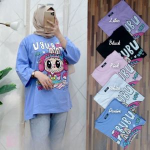 Baju Atasan Wanita Jumbo Molody Top Blus Kaos Katun Combed 24s Aplikasi Sablon S M L XL XXL 3XL Blouse Remaja Kekinian Ootd Casual Hijab Oversize