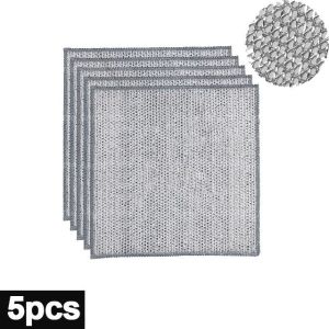20Pcs Kitchen Magic Dish Washing Cloths Rags / Double Layer Non-Scratch Wire Dishcloth
