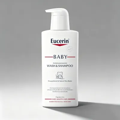 Eucerin pH5 BABY WASH & SHAMPOO 400 ML แชมพูสระผมและสบู่เหลว ทำความสะอาดผิวหน้า ผิวกาย สูตรอ่อนโยน สำหรับเด็ก
